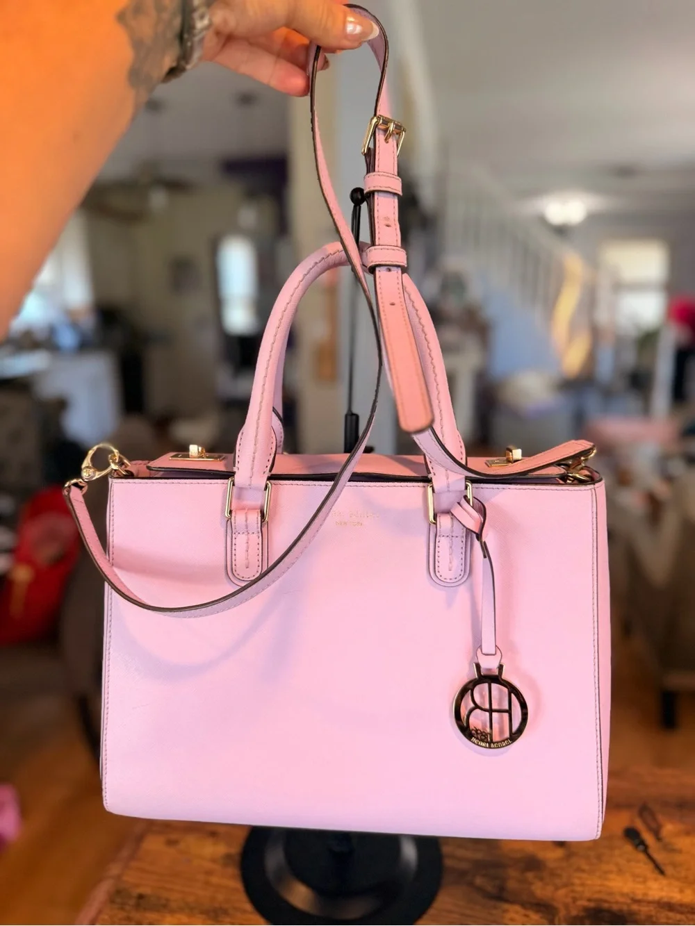 Henri Bendel West 57th Turnlock top satchel. RARE never used.